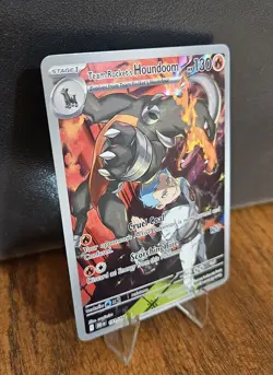 Pokemon Team Rocket's Houndoom Illustration Rare Holo 191/182 Sv10 130HP - Image 4