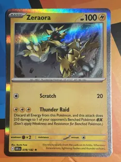 Zeraora Destined Rivals Holo Pokemon TCG 078/182 Scarlet & Violet SV10 Rare NM - Image 1