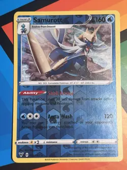 Reverse Holo Samurott #035/185 Rare SWSH04: Vivid Voltage Pokemon NM - Image 1