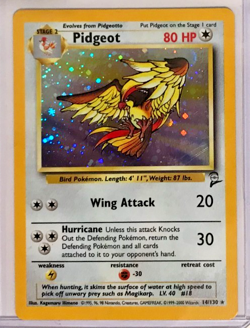 Pokemon Base 2 Pidgeot 14/130 Foil Holo Rare 80 HP NMM Unplayed WOTC 2000 - Image 1