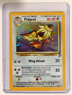 Pokemon Base 2 Pidgeot 14/130 Foil Holo Rare 80 HP NMM Unplayed WOTC 2000 - Image 2