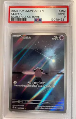 Pokemon TCG - PSA 9 Cleffa 202/197 Illustration Rare Card - Obsidian Flames - Image 1