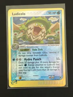 Pokemon Ludicolo EX Sandstorm Holo Rare Reverse Holo 90HP 7/100 Nintendo Card - Image 1