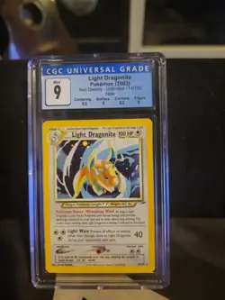 CGC 9 MINT Light Dragonite 2002 Neo Destiny 14/105 Holo Pokemon Card - Image 1