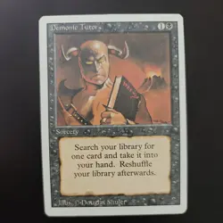 Magic the Gathering MTG card: Demonic Tutor Revised Edition - Image 1