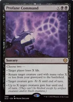 099 PROFANE COMMAND RARE STARTER COMMANDER DECKS MTG CARD - Image 1