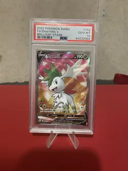 Pokemon TCG Shaymin v Brilliant Stars Holo Ultra Rare Card 152/172 PSA 10 - Image 1