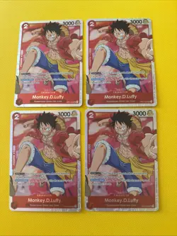 OP01-024 Monkey.D.Luffy SR English x4 Playset One Piece Card Game Romance Dawn - Image 1