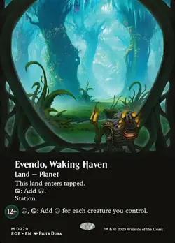 1x Evendo, Waking Haven ~~ Borderless - Foil Moderate Play, English Edge of Eter - Image 1