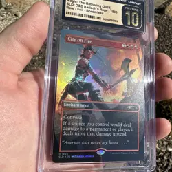 City on Fire In Hand NM ✨ Borderless FOIL ✨ MTG Secret Lair D&D CGC Pristine 10 - Image 3