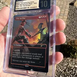 City on Fire In Hand NM ✨ Borderless FOIL ✨ MTG Secret Lair D&D CGC Pristine 10 - Image 4