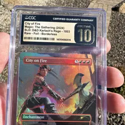 City on Fire In Hand NM ✨ Borderless FOIL ✨ MTG Secret Lair D&D CGC Pristine 10 - Image 5