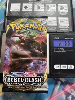 Heavy 21.68g Pokemon Sealed Rebel Clash Booster Pack - Image 1