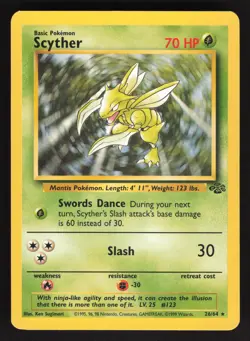 Scyther 26/64 Pokemon TCG Jungle LP - Image 1