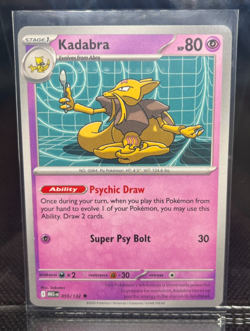 KADABRA - 55/132 Mega Evolution Set NM - Common Pokemon TCG Card - Image 1
