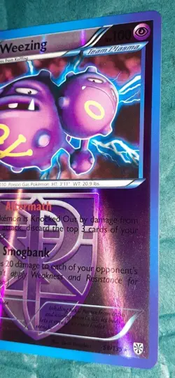 Pokemon Weezing 58/135 Reverse Holo Team Plasma Plasma Storm - Image 3