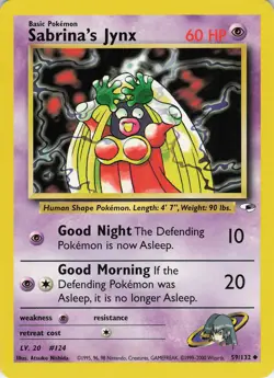 Sabrina's Jynx 059/132 Gym Heroes Uncommon Unlimited Pokemon TCG - Image 1