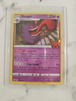 2021 POKEMON SWORD & SHIELD CHILLING REIGN 057 GENGAR-HOLO TRICK OR TRADE 2022 - Image 1