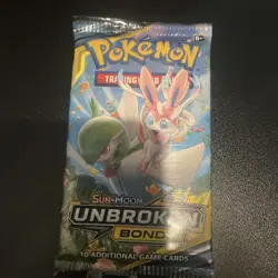 Sealed Pokemon Sun & Moon Unbroken Bonds Gardevoir and Sylveon Booster Pack - Image 1