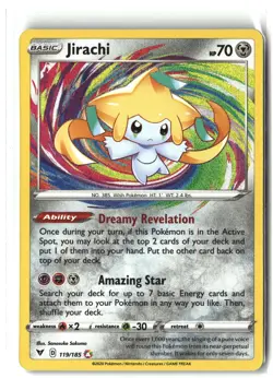 Jirachi ⭐ 119/185 Holo Amazing Rare Vivid Voltage 2020 Pokemon NM - Image 1