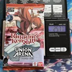 Heavy 25.77g Union Arena Sealed Rurouni Kenshin Booster Pack - Image 1