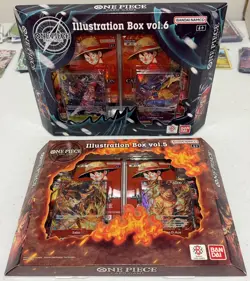 One Piece Lot~Illustration Box Volume 5 &6 Card Game~2 New/Sealed Boxes~IN HAND - Image 1