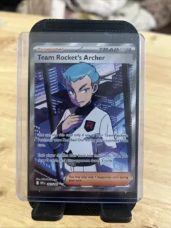 Team Rockets Archer 223/182 Destined Rivals Full Art Trainer Pokemon Card - Image 1