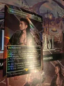 Warrior's Resolve (Borderless) Commander: Final Fantasy Foil MTG NM - Image 2