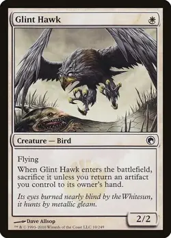 GLINT HAWK X 4 E/X+ SCARS OF MIRRODIN MAGIC THE GATHERING - Image 1