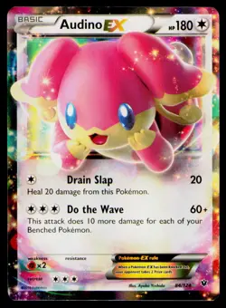 Audino EX Holo #84/124 Ultra Rare Pokemon XY - Fates Collide NM - Image 1