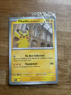 Pikachu At The Museum, Pokemon X Natural History Museum Jumbo Promo - Sealed - Image 1