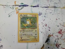 Pokemon TCG Raichu 14/102 Base Set Holo NM - Image 1