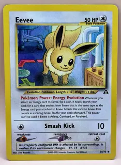 Eevee 38/75 – Neo Discovery (Unlimited) – LP – WOTC 2001 Pokemon TCG - Image 1