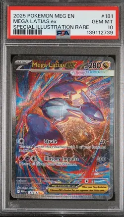 2025 POKEMON MEGA EVOLUTION SPECIAL ILLUSTRATION RARE MEGA LATIAS EX PSA 10 - Image 1