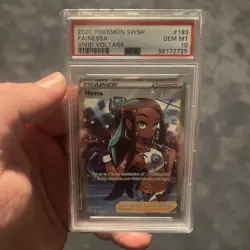 2020 POKEMON SWORD & SHIELD VIVID VOLTAGE #183 FULL ART/NESSA PSA 10 - Image 1