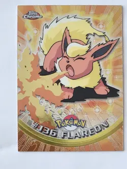 Pokemon Topps Chrome #136 Flareon - Image 1