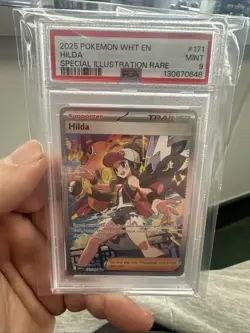 PSA 9 2025 POKEMON WHT EN-WHITE FLARE #171 HILDA SPECIAL ILLUSTRATION RARE - Image 1