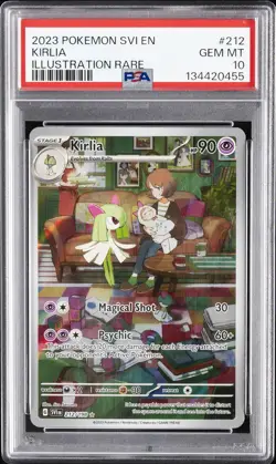 2023 POKEMON SVI EN-SCARLET & VIOLET ILLUSTRATION RARE #212 KIRLIA PSA 10 - Image 1