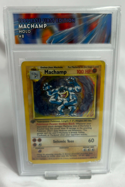 Pokemon TCG Machamp Holo Rare 1st Edition Base Set 8/102 - Image 1