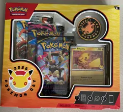 Pokemon TCG Day 2026 30th Anniversary Pikachu Promo Box 3 Boosters - Image 1