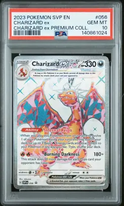 PSA 10 2023 Charizard Ex 056 Charizard Ex Pokemon Card SVP EN Premium Collection - Image 1