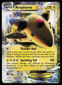 Ampharos EX 27/98 Holo XY Ancient Origins Pokemon Card - Image 1