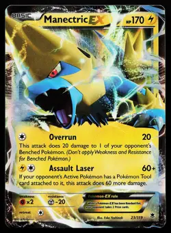 Manectric EX 23/119 Holo XY Phantom Forces Pokemon Card - Image 1