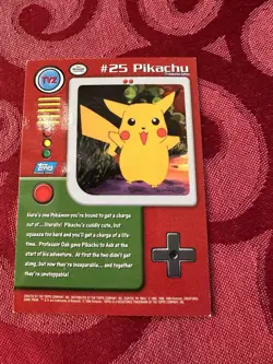 topps Pokemon TV Animation Series 1 Rainbow Holo Foil TV2 #25 Pikachu 1999 Card - Image 2