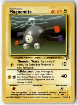 Magnemite ⭐ 79/130 Common Base Set 2 2000 Pokemon NM - Image 1