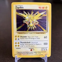 Pokemon Zapdos 16/102 Holo Base Set Unlimited - Image 1