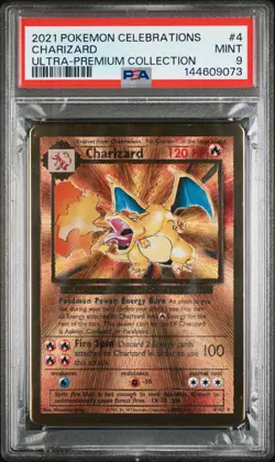 2021 POKEMON CELEBRATIONS ULTRA-PREMIUM COLL #4 CHARIZARD PSA 9 - Image 1