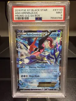 Pokemon Ash-Greninja EX Black Star Holo Promo XY133 PSA 9 Mint - Image 1