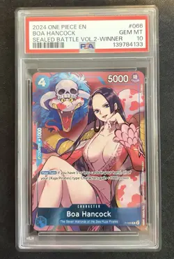 Boa Hancock (Sealed Battle 2024 Vol. 2) P-066 One Piece Promo Winner Foil PSA 10 - Image 1