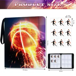 Basketball Card Binder with Sleeves, 900 Pockets Trading Card Holder Protecto... - Image 2